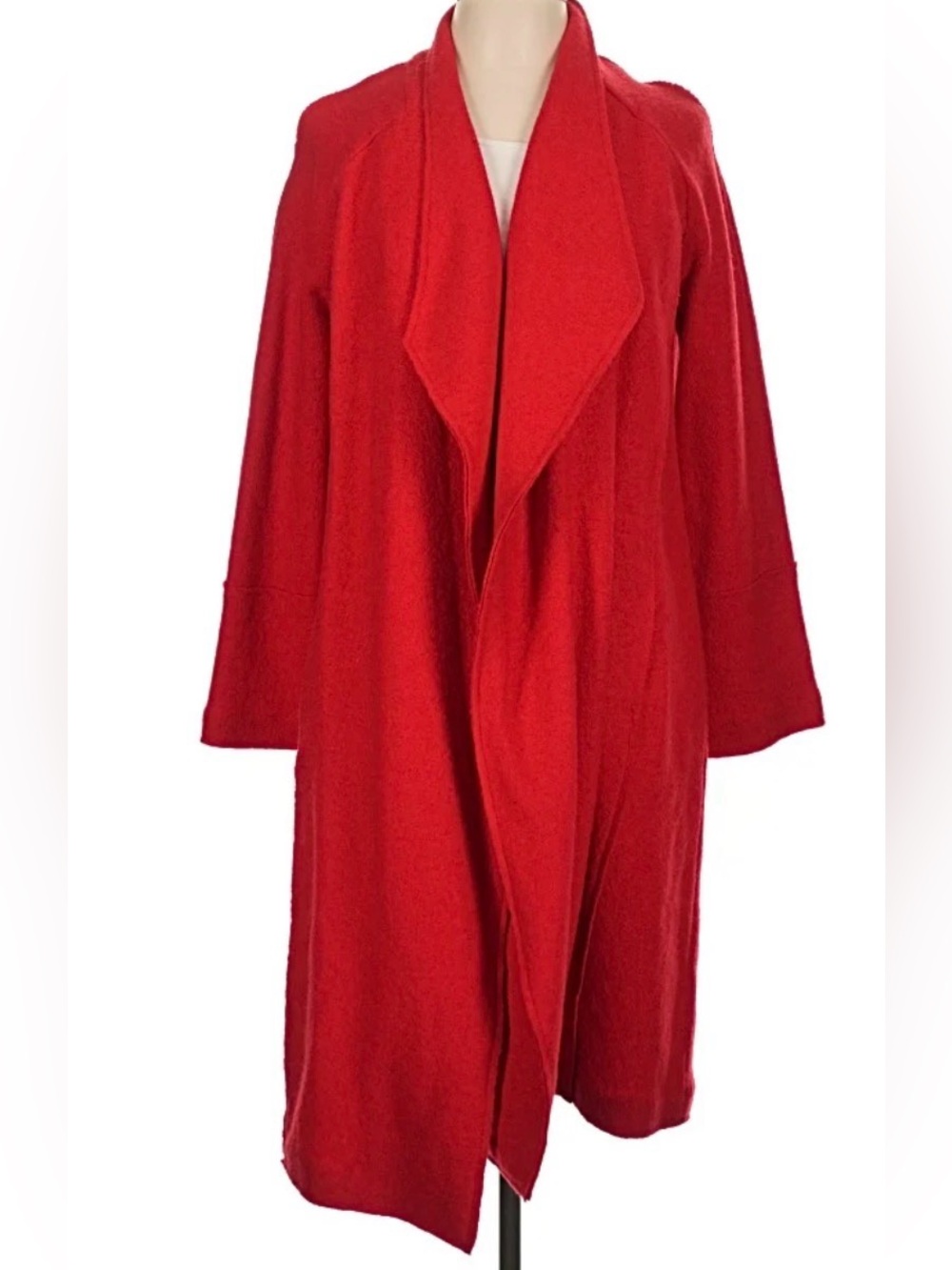 Tahari Red Open Front Coat
